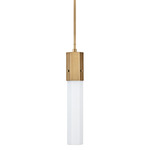 Facet Pendant - Heritage Brass / Etched Glass