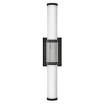 Zevi Bathroom Vanity Light - Black / Chrome / Etched Opal