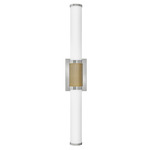 Zevi Bathroom Vanity Light - Polished Nickel / Lacquered Brass / Etched Opal