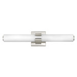 Aiden Bathroom Vanity Light - Polished Nickel / Etched White