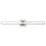 Aiden Bathroom Vanity Light - Polished Nickel / Etched White