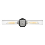 Ellison Bathroom Vanity Light - Black / Brushed Nickel / Clear