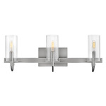 Ryden Bathroom Vanity Light - Brushed Nickel / Clear