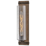 Sawyer Tall Wall Sconce - Sequoia / Clear Seedy