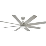 Concur Outdoor Smart Ceiling Fan with Light - Brushed Nickel / Brushed Nickel