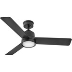 Chet Outdoor Ceiling Fan with Light - Matte Black / Matte Black