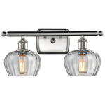 Fenton LED Bathroom Vanity Light - Brushed Satin Nickel / Clear