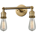 Bare Bulb Bathroom Vanity Light - Brushed Brass