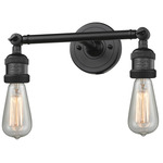 Bare Bulb Bathroom Vanity Light - Matte Black