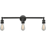 Bare Bulb Bathroom Vanity Light - Matte Black