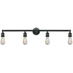 Bare Bulb Bathroom Vanity Light - Matte Black