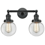 Beacon Bathroom Vanity Light - Matte Black / Clear