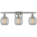 Belfast Bathroom Vanity Light - Brushed Satin Nickel / Clear Crackle