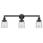 Small Bell Bathroom Vanity Light - Oil Rubbed Bronze / Clear