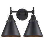 Caden Appalachian Bathroom Vanity Light - Matte Black