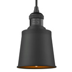 Addison Cord Hung Mini Pendant - Matte Black
