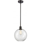 Athens Stem Hung Pendant - Oil Rubbed Bronze / Clear