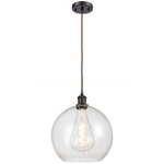 Ballston Athens Cord Hung Pendant - Oil Rubbed Bronze / Clear Seedy