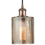 Ballston Cobbleskill Corded Pendant - Antique Copper / Mercury