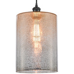 Ballston Cobbleskill Corded Pendant - Matte Black / Mercury