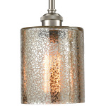 Cobbleskill Stem Hung Pendant - Brushed Satin Nickel / Mercury