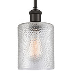 Cobbleskill Stem Hung Pendant - Oil Rubbed Bronze / Clear Ripple