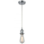 Bare Bulb Corded Mini Pendant - Polished Chrome