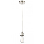 Bare Bulb Corded Mini Pendant - Polished Nickel
