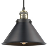 Briarcliff Pendant - Black / Antique Brass