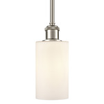 Clymer Matte White Mini Pendant - Brushed Satin Nickel / Matte White