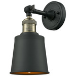 Franklin Restoration Addison Wall Sconce - Black / Antique Brass