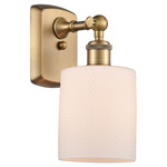 Cobbleskill Wall Sconce - Brushed Brass / Matte White