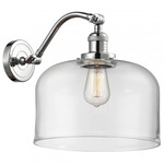 Bell Large Wall Sconce - Polished Chrome / Clear