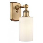 Clymer Adjustable Wall Sconce - Brushed Brass / Matte White