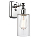 Clymer Adjustable Wall Sconce - Polished Chrome / Clear