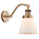 Cone 515 Small Wall Sconce - Brushed Brass / Matte White