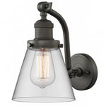 Cone 515 Small Wall Sconce - Oil Rubbed Bronze / Clear