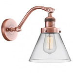Cone 515 Large Wall Sconce - Antique Copper / Clear