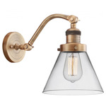 Cone 515 Large Wall Sconce - Brushed Brass / Clear