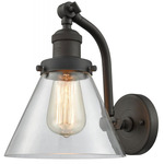 Cone 515 Large Wall Sconce - Oil Rubbed Bronze / Clear