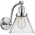 Cone 515 Large Wall Sconce - Polished Chrome / Clear