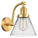 Cone 515 Large Wall Sconce - Satin Gold / Clear
