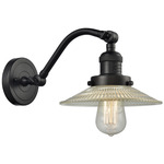 Halophane Adjustable Wall Sconce - Oil Rubbed Bronze / Clear