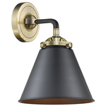 Nouveau Appalachian Wall Sconce - Antique Brass / Matte Black