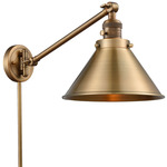 Briarcliff Plug-In Swing Arm Wall Sconce - Brushed Brass