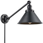 Briarcliff Plug-In Swing Arm Wall Sconce - Matte Black