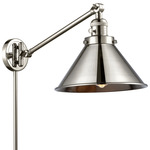 Briarcliff Plug-In Swing Arm Wall Sconce - Polished Nickel