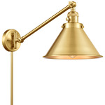 Briarcliff Plug-In Swing Arm Wall Sconce - Satin Gold