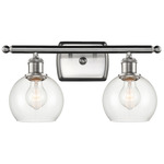 Athens Bathroom Vanity Light - Brushed Satin Nickel / Clear