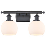 Athens Bathroom Vanity Light - Matte Black / Matte White